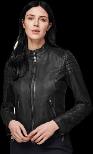 羊革クラシック立ち襟ジャケット Sheep Leather Classic Stand Up Collar Jacket