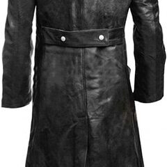 羊革ドイツ風ロングコートメンズ Sheep Leather German Style Long Coat for Men