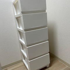 超美品/5段収納ボックス(ホワイト)の画像