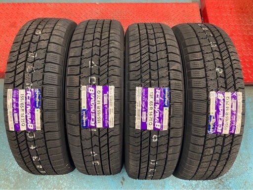 新品スタッドレスセット ZACK14 JP550 14インチ 4.5j +45 グッドイヤー アイスナビ8 155/65R14 202