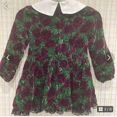 七五三や結婚に❗️ベロア花柄ドレス の画像