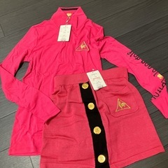 ゴルフウェア　ルコック　コラボ　ピンクセットアップ　サンバイザー...