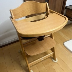 KATOJI ベビーチェア ファニカ 木製 テーブル ガード付 ハイチェア 美品の画像