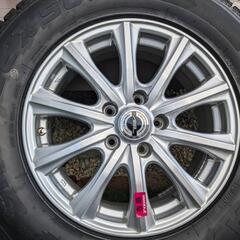 デリカD5使用/スタッドレスタイヤ 215/70R16残溝8mm 16x6.5J+38(製造22年39週)の画像