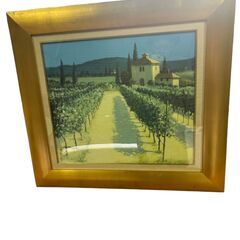 風景画 額縁付き ヴィンヤードの景色 アート作品 壁掛け