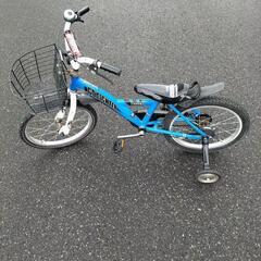 子供自転車18インチ　青の画像