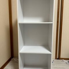 カラーボックス　白　3段