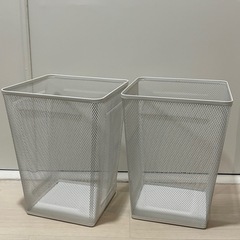 IKEA ゴミ箱 ホワイト 2個セット  ドローンヨンスの画像