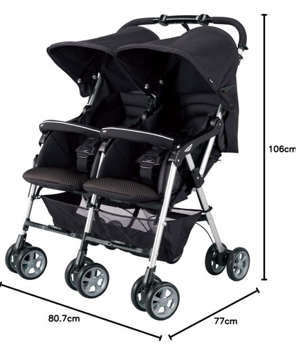 【美品】コンビ　双子用ベビーカー　