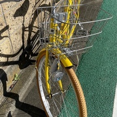 自転車 ママチャリ 24インチ 6段変速 鍵、ライト付き 子供用 キッズ の画像