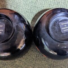 【未使用品】汁椀(鳳凰柄)　2客セット　   山本寛斎 山中漆器 の画像