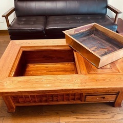 火鉢 囲炉裏 座卓 引出し付き ローテーブル 和家具