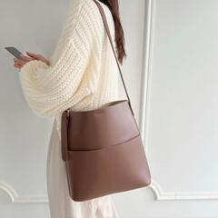 美品 A4 PC バケツ ショルダーバッグ ビジネス おしゃれの画像