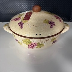 未使用品　レトロ　ホーロー 鍋　