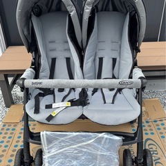 双子用 横型二人乗りベビーカー ベビーカー 取り外し能なダブル