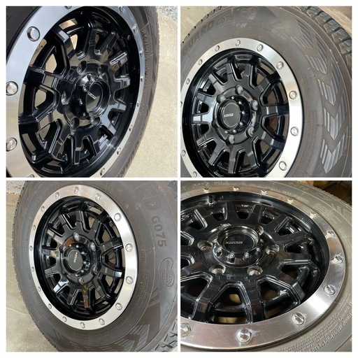 ハイエース 200系用 スタッドレス ヨコハマ アイスガード SUV G075 195/80R15 107/105L LT エセックス EX-15 タイヤホイール4本セット
