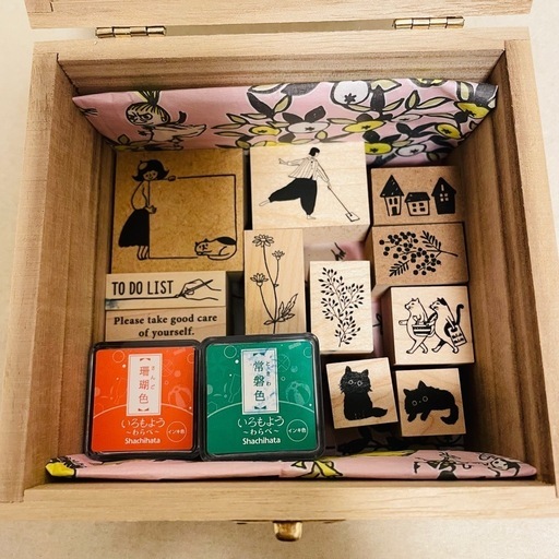 【スタンプセット】インクパッド付き　文房具展