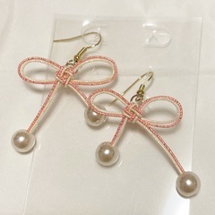 ハンドメイド 水引 ピアス