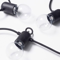 【未使用】IKEAイケア/SVARTRA／電球電飾ガーランド  ACアダプター付きの画像