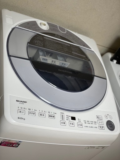 送料・設置込み可　洗濯機　8kg SHARP 2021年