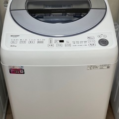 送料・設置込み可　洗濯機　8kg SHARP 2021年