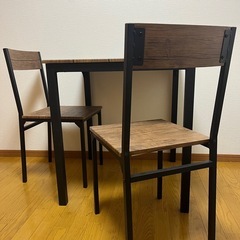 2人掛け用テーブル&チェアセットの画像