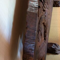 木彫り置物 木に鷲の画像