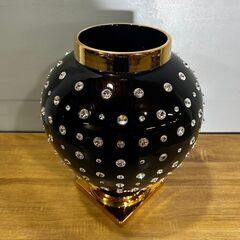 希少『AHURA』アウラ ceramic オブジェ スワロフスキー 陶器 陶器製 置物 置き物 イタリア製 美品の画像