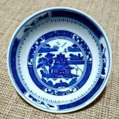 中国レトロ宮殿柄陶磁器深皿セット。