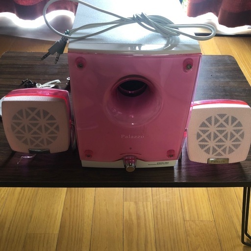引き渡し決まりました！ピンクの可愛いスピーカーウーハー重低音