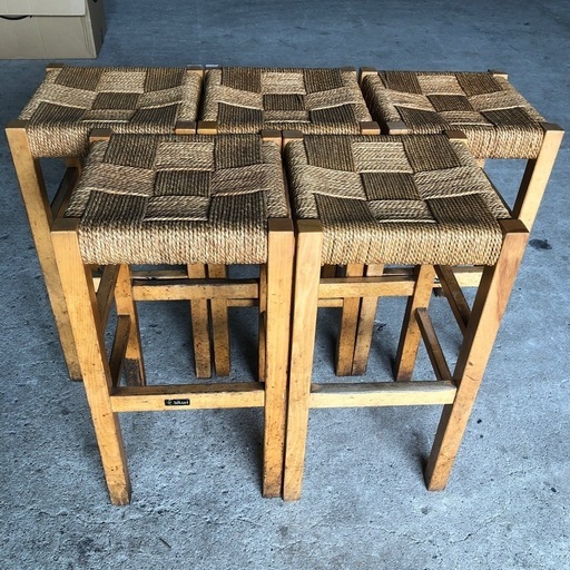 5脚あります！業務用 カウンターチェア 32×32×62cm そば屋 居酒屋 和食 ラーメン店