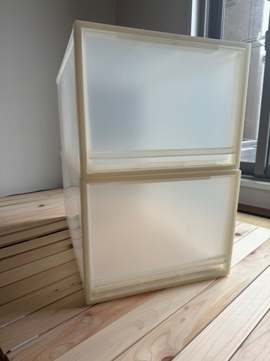 無印良品　ＰＰ衣装ケース・引出式・深２個セット・約４０×６５×３０ｃｍ