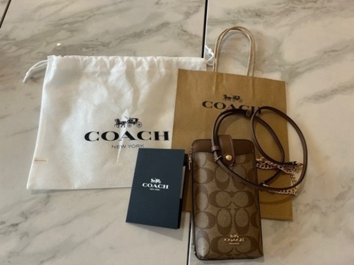 【新品未使用】COACH コーチ NORTH/SOUTH スマホ ショルダー　スマホケース