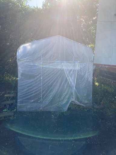 daim ダイムハウス ファスナータイプ 1坪用 (間口2.2m 奥行き1.86m 高さ2.1m) ビニールハウス 小型 家庭用 温室 保温 ミニハウス 菜園ハウス ハウスビニール diy