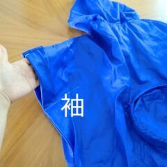 120㎝ カッパ レインコート 女の子 男の子 恐竜 青の画像