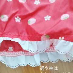 100㎝ カッパ レインコート 女の子 赤の画像