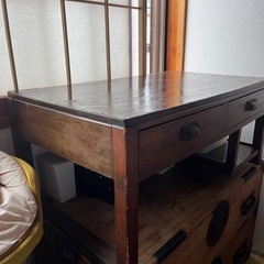 文机 レトロ 昭和 デスク 古家具の画像