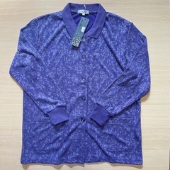 新品 B格品 婦人シニア 長袖・七分袖 前開きポロシャツ 6点セット フリーサイズの画像