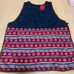 新品タグ付き　裏ボア生地のあったかエプロンの画像