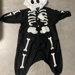 【新品未使用】ガイコツ着ぐるみ130 （フード付）