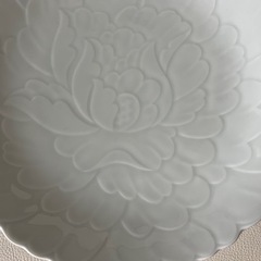 NIKKO ニッコー HIROKO KOHINO コシノヒロコ 大皿 盛皿 オードブル皿 刺身皿 直径 28㎝ 芍薬 青白磁 2枚セット 日本製 中古品  の画像