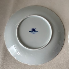 NIKKO ニッコー HIROKO KOHINO コシノヒロコ 大皿 盛皿 オードブル皿 刺身皿 直径 28㎝ 芍薬 青白磁 2枚セット 日本製 中古品  の画像
