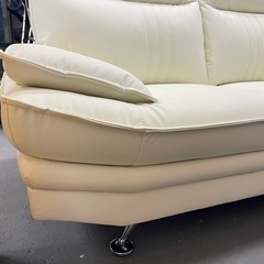 美品 レイコージャパン SHEER 9844 2人掛けソファ 合成皮革 ベージュ レイコージャパン SHEER 9844 2人掛けソファ 合成皮革 ベージュ
