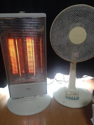 山善カーボンヒーター　+　扇風機