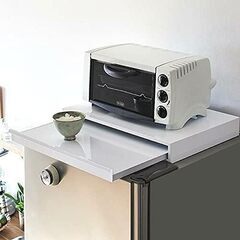 【値下げ】キッチンスライドテーブル(幅55×奥40) 電子レンジ置き場の画像