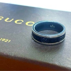 グッチ アイコンリング シンバンド ホワイトゴールド GG K18 19サイズ 指輪 GUCCI ブランドアクセサリー