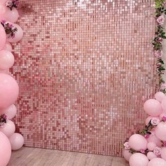 子供部屋に！レーザーローズゴールドのプラスチックレインカーテン