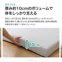 ニトリ厚さ10センチ低反発マットレスです。の画像