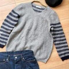 🌈【美品】niko and… ③デザイン ボーダーセーター