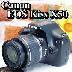 【全国送料無料】Canon EOS Kiss X50✨ 届いたらすぐに使えます✨ ダブルレンズ希望も相談ください♪　運転が不慣れな為、お近くまで来ていただけますと助かります✨ ズームレンズキット 一眼レフ キヤノン キャノン